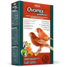 Дополнительный корм Padovan OVOMIX ROSSO для зерноедных птиц, для вскармливания птенцов и во время линьки декоративных птиц (канарок, волнистых попугаев, экзотических птиц) 300г