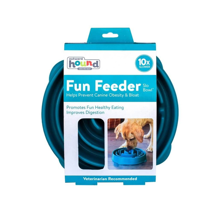 Миска-лабиринт для собак Outward Hound Fun Feeder Drop бирюзовая 27,5 см