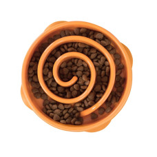 Миска-лабіринт для собак Outward Hound Fun Feeder Slo-Bowl помаранчева 20,2 см