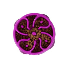 Миска-лабіринт для собак Outward Hound Fun Feeder Slo-Bowl, фіолетова, квітка 20см