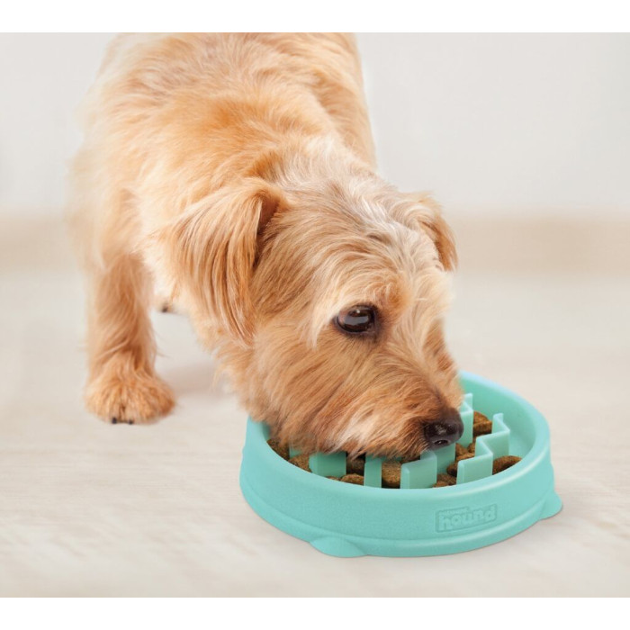 Миска-лабіринт для собак Outward Hound Fun Feeder Slo-Bowl Tiny Хвиля XS-м'ятна, 14 см