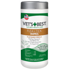 Салфетки VET`S BEST Flea&Tick Wipes 50 шт от блох и клещей для собак