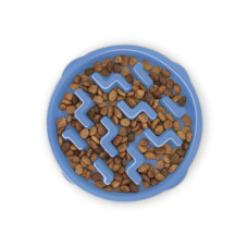 Миска-лабіринт для собак Outward Hound Fun Feeder Drop Тетріс, блакитна, 29,2см