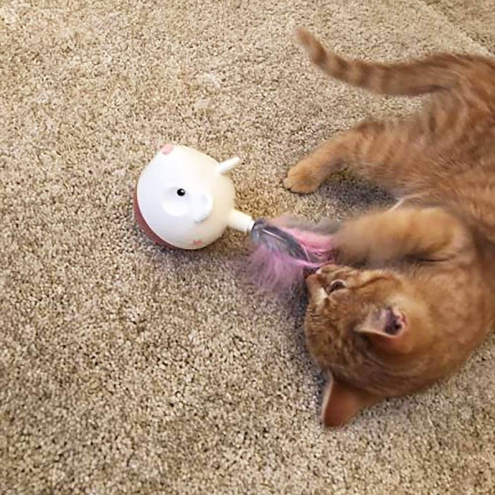 Игрушка интерактивная для кошек Nina Ottosson Hunt `N Swat Treat Tumbler Мышка розовая