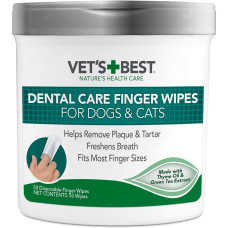 Салфетки VET`S BEST Clean Teeth Wipes (50 шт) для ухода за полостью рта