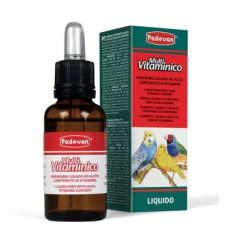Дополнительный жидкий прикорм Padovan Multivitaminico (Мультивитамино) для птиц, живущих в клетках и вольерах, 30 мл