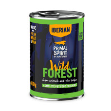Полнорационный влажный корм для взрослых собак PRIMAL SPIRIT WILD FOREST (Примал Спирит Валд Форест), с иберийской свининой и индейкой, 400 г