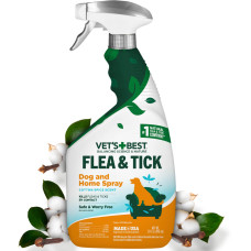 Универсальный домашний спрей Vet's Best Flea & Tick Home Spray for DOGS Cottonspice для собак и для дома от насекомых с ароматом хлопка и специй, 945 мл
