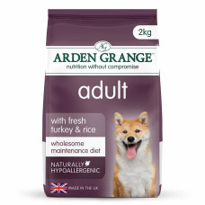 Корм Arden Grange Adult Turkey/rice для взрослых собак со свежей индейкой и рисом, 2 кг