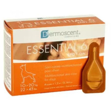 Точечное средство Dermoscent Essential-6 spot-on для ухода за шерстью собак 10-20кг (4пип.х1,2мл)