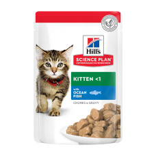 Вологий корм Hill’s SCIENCE PLAN Kitten для кошенят і кішок у період вагітності та лактації, з океанічною рибою, пауч, 85г