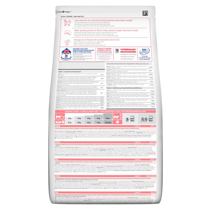 Корм Hills Science Diet Light Adult Cat Food для поддержания здорового веса и образа жизни котов 1,5кг