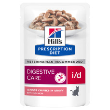 Hill’s Prescription Diet i/d Вологий корм для котів догляд за ШКТ (панкреатит, діарея), з лососем, пауч 85г
