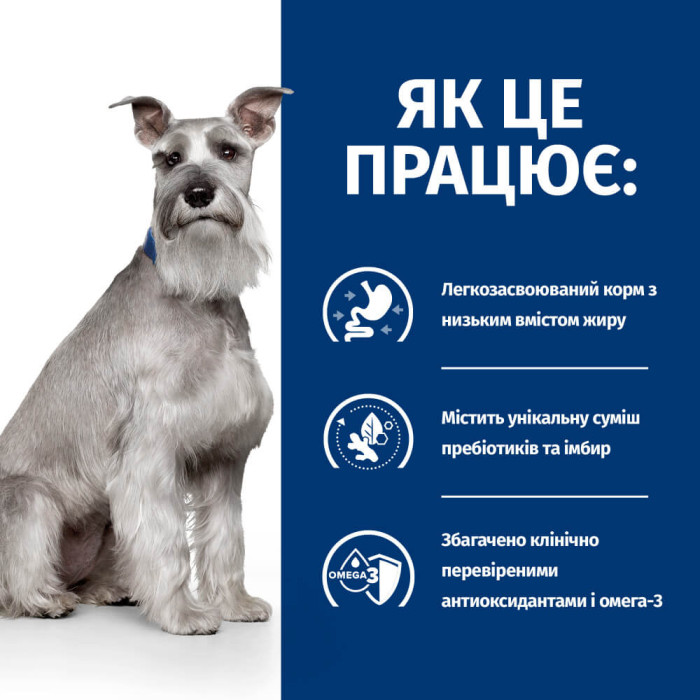 Корм Hill's PD Canine I/D Low Fat (AB+) для собак с заболеваниями ЖКТ, панкреатитом, нормализация работы пищевого тракта, с курицей 1,5кг