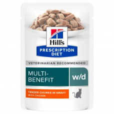 Вологий корм Hills Prescription Diet w/d для кішок - запобігання діабету ожиріння, колітів, запорів, 85г