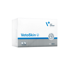 Добавка VetExpert (ВетЭксперт) VetoSkin (ВетоСкин) Twist off для поддержки нормальноого функционирования кожи собак и кошек, (огуречник, Омега-3, вит. В, биотин) 60 капс./в блистерах