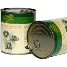 Консерви для собак Hubertus Gold, індичка з локшиною, 800г