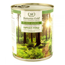 Консервований корм для собак Hubertus Gold, птахи з топінамбуром, шипшиною та зеленню, 800г