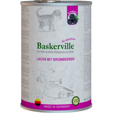 Консерва для котят Baskerville Super Premium Lachs Mit Brombeeren, лосось и ежевика, 400g