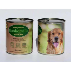 Консерва для собак Baskerville, кролик с вермишелью и морковкой 