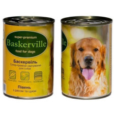 Консерва для собак Baskerville, петух с рисом и цуккини
