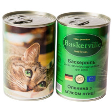 Корм для котов Baskerville, оленина с мясом курицы