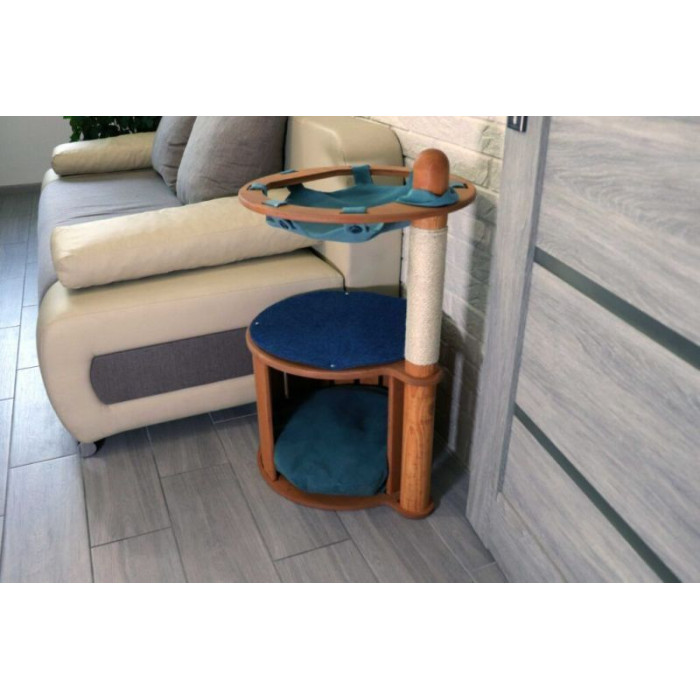 Домик с когтеточкой и гамаком для кошек «Small cat tower»
