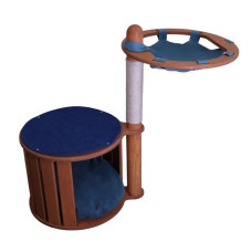 Домик с когтеточкой и гамаком для кошек «Small cat tower»