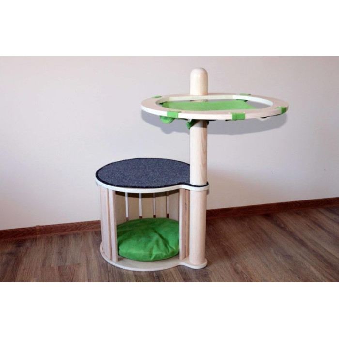 Домик с когтеточкой и гамаком для кошек «Small cat tower»
