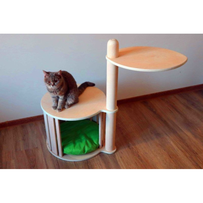 Домик с когтеточкой и гамаком для кошек «Small cat tower»