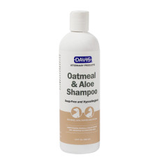 Гипоаллергенный шампунь Davis Oatmeal & Aloe Shampoo ОВСЯНАЯ МУКА С АЛОЭ для собак и котов, концентрат 355 мл