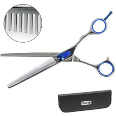 Филировочные ножницы Davis Extreme Edge BLUE Thinning для стрижки собак, 7", 17,8 см