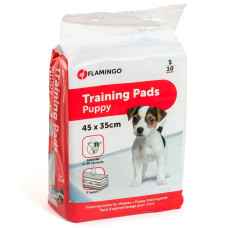 Пеленка для щенков Flamingo Training Pads Puppy одноразовая S, 45х35 см, 10 ед