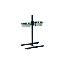 Миски для собак на штативе Flamingo H-Stand With Dishes, нержавейка, L,  2х4 л, h=60 см