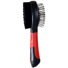 Щетка для собак двусторонняя, массажная щетка и щетина Flamingo Bristle&Pin Brush 20 см 