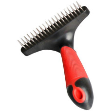 Грабли расческа для собак Flamingo Undercoat Rake Single Row Short, однорядная, короткие зубцы, L