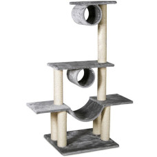 Спально-игровой комплекс для котов Flamingo Scratch Tree, многоуровневый, 104х57х140 см, серый