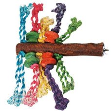 Жердочка с игрушками для крупных попугаев Flamingo Parrot Toy Perch, 5х30х15 см