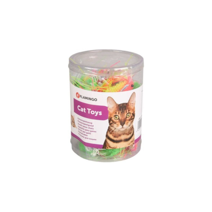 Іграшка для котів Flamingo Plastic Shrimp КРЕВЕТКА, 1,5х6 см