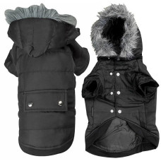 Куртка с капюшоном для собак Flamingo Polar Black, черный, 30 см