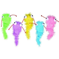 Іграшка для кішок Flamingo Shaky Snake, пухнаста тремтяча змійка, 4х17см