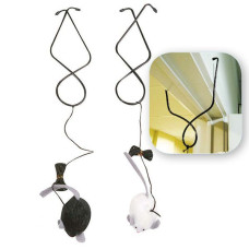 Мышка со звуковым чипом Flamingo Doorhanger Mouse, подвес на дверь, интерактивная игрушка для котов