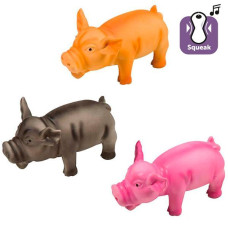 Іграшка для собак порося хрюкаючий Flamingo Swine, латекс, 17х7х7 см