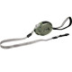 Повідець рулетка для собак Flamingo Dogx2GO Belt Glassy, світловідбивна стрічка, 2 м, до 35 кг, сірий