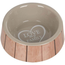 Миска для собак Flamingo Shabby Chic Bowl Heart, кераміка, 400 мл, d 14см