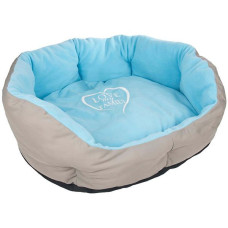 Супер мягкая лежанка для собак Flamingo Shabby Chic Dog Bеd, серо-голубой