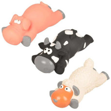 Латексная игрушка с пищалкой для собак Flamingo Sheep/Pig/Cow, 20 см