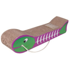 Картонна кігтеточка для котів Flamingo Fish Bone Scratching Board, 48х12х11 см