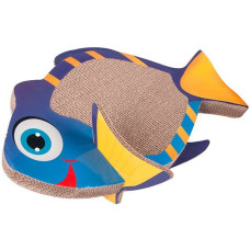 Когтеточка из картона для котов Flamingo Fish Scratching Board, 45х27х18 см