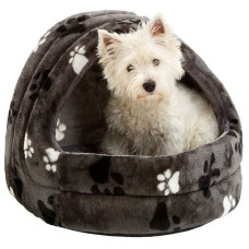 Будиночок для котів та собак Flamingo Track, сірий з лапками 40х40х36 см